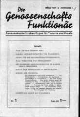 Дело 210. "Der Genossenschafts Funktionar", теоретический журнал №№ 1-3, 8-10