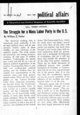 Дело 74. Статьи У.Фостера "The Struggle for a Mass Labour Party in the US", "Dulles steps down" и другие