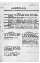 Дело 194. Протокол № 49, к пункту 1, и стенограмма заседания Президиума ИККИ от 1 июля 1932 г. (1-й экз.)