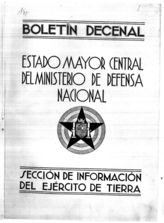 Дело 313. Бюллетень Генштаба Министерства национальной обороны республиканской Испании