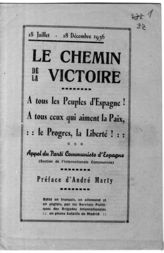 Дело 377. Брошюра "Le chemin de la Victoire", изданная комиссариатом интербригад