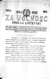 Дело 454. Бюллетень союза бывших добровольцев интербригад польской национальности "Za wolnose"