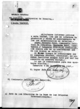 Дело 40. Донесения, информации, служебные записки и другие документы дивизионного батальона имени Димитрова