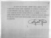 Дело 221. Заявление аргентинских добровольцев о разрешении на въезд во Францию и США
